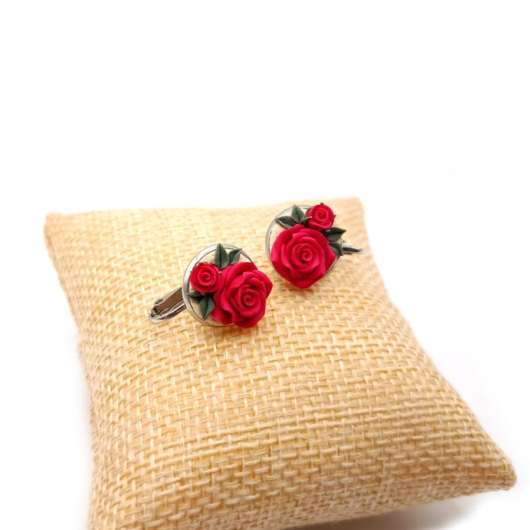 σκουλαρίκια κόκκινα τριαντάφυλλα κλιπς